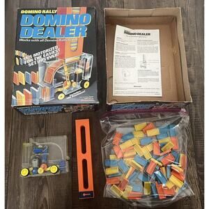 Vintage 1992 Pressman Motorized Domino Rally Dealer Game -Nice!!